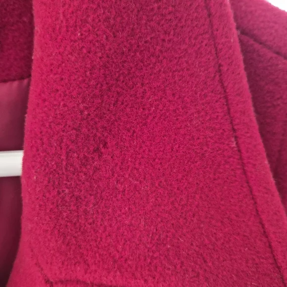 St. John’s Bay Fuchsia Pink Wool-Blend Pea Coat - Women's Large - Picture 8 of 11